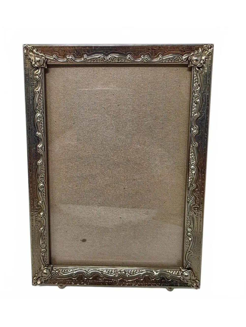 Vintage Ornate Gold Tone Metal 4x6 Picture Frames Pair Regency